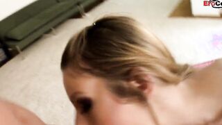 Blonde tiny boobies hot skank got anal cummed fucked