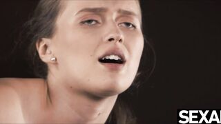 View her huge natural jugs bounce as she ride his penis to orgasm