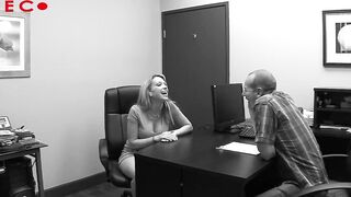 Blond thot screwed at interview