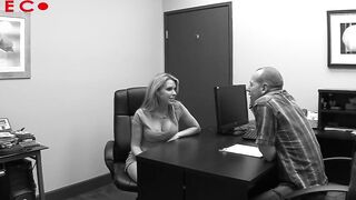 Blond thot screwed at interview