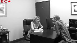 Blond thot screwed at interview