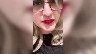 Masturbation inside a outdoor toilette