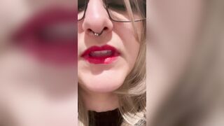 Masturbation inside a outdoor toilette