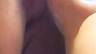 Blonde babe makes love to a huge rough penis with her soak mouth