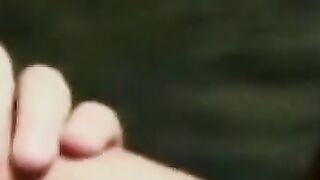 Out on the lawn blonde fucks BF