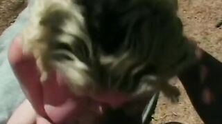 Blond Women gets screwed public