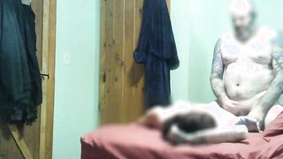 Quick banged session with Hottie ginger ends with cum on cunt and a happy cougar