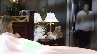 Slutty blonde sends her friend away to banged with a huge penis