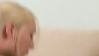 Bombshell and shy blonde convinced for the merciless banged with