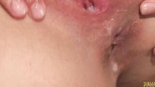 What the dark haired cougar with huge breasts craves is a goddess tub and a thick jizzed