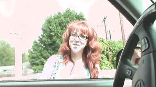 Red Bushy Bitch having bbc for the first time