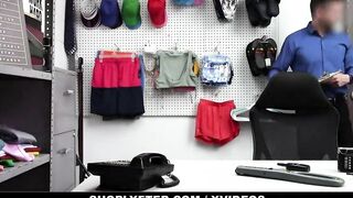 Cheeky 19 yo y. o. CRIMINAL (Adira Allure) Meets Big Dick Police Officer - Shoplyfter
