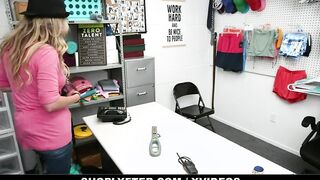 Cheeky 19 yo y. o. CRIMINAL (Adira Allure) Meets Big Dick Police Officer - Shoplyfter