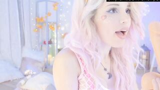 cherry crush - Masturbating my Beauty vagina with glass sex toy buttplug