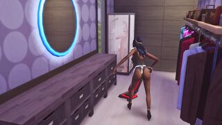 Elderly man eating Bae maid // The sims four // cartoon