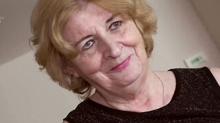 79 years mature granny tries anal