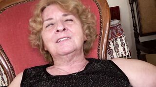 79 years mature granny tries anal