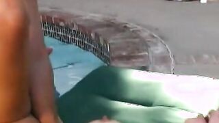 19 Year Old women Gets Deep Boned Poolside