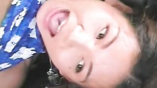 Hot little whore riding dick on the couch while rubbing toy on her clitoris