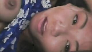 Hot little whore riding dick on the couch while rubbing toy on her clitoris