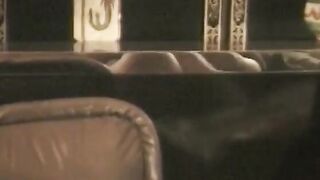 Lusty ebony lovers having hardcore sex
