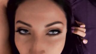Fingerfucking throat cummed for purple haired gf
