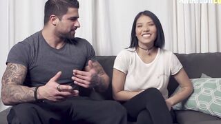 CastingFrancais - Jenifer Dark Haired Canadian 18 Year Old First Hardcore Pussy Screwed