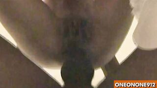 The first time I entered her Butt I cum and she was leaking