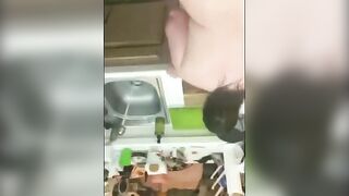 Step Milf Caught Lacking While Washing The Dishes