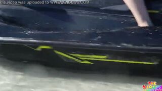 2 PAWGs eating twat on a jet ski