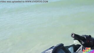 2 PAWGs eating twat on a jet ski