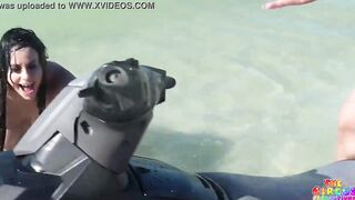 2 PAWGs eating twat on a jet ski