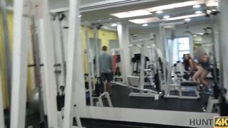 HUNT4K sexy with bubble booty sells cunt into front of the mirror