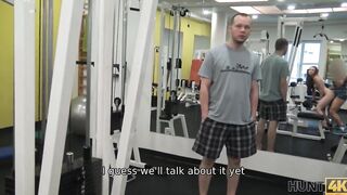 HUNT4K sexy with bubble booty sells cunt into front of the mirror