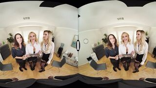 Sexsual America - Blonde & Dark Haired babes enjoy a rough dick together