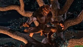 Twat-hunting reptilian. Monster Sex 3D