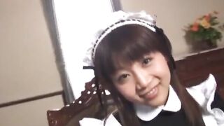 Japanese cougar Ami Kitajima blows on a fat juicy penis
