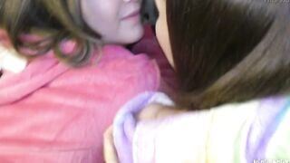 2 schoolgirls ( Mia Piper and Jessie Way ) nailed a loser bro