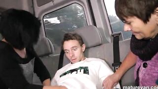 2 grannies share a dick into the MatureVan