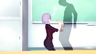 FEMALE PROFESSOR NEEDS ENERGY 3D CARTOON