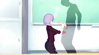 FEMALE PROFESSOR NEEDS ENERGY 3D CARTOON