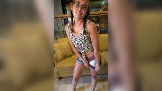 Shy Striptease Then Riding Penis to Orgasm: Brandibraids