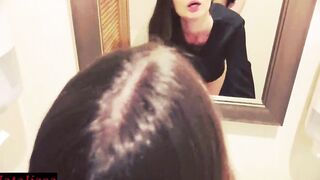 Slim 19 Year Old Gets Full Mouth Of Cum Into Restaurant's Restroom - Natalissa