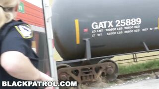 AFRICAN PATROL - Gangster Gets Busted By cougar Cops and Punished with Sex