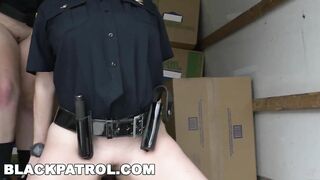 AFRICAN PATROL - Gangster Gets Busted By cougar Cops and Punished with Sex