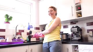 AuntJudys - 46yo Natural FullBush Amateur cougar Alexia give JOI into the Kitchen