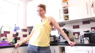 AuntJudys - 46yo Natural FullBush Amateur cougar Alexia give JOI into the Kitchen