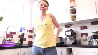 AuntJudys - 46yo Natural FullBush Amateur cougar Alexia give JOI into the Kitchen