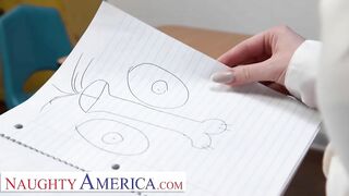 Erotic America - Bianca Burke takes a penis in her own classroom!