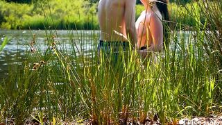 (Outdoors) Hard sex at the lake he can't hold back his cum Triss-witch